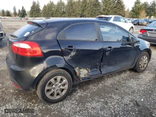 2012 Kia Rio LX with VIN KNADM5A34C6023937, listed as a Copart auction lot 88561025 with 130,907 mi miles and Salvage Title. Bid and sale history available at carsss.com. Image 3.