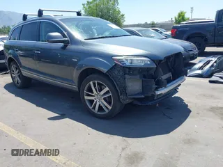 2014 Audi Q7 Premium Plus with VIN WA1LMAFE0ED020706, listed as a IAAI auction lot 42382520 with 158,456 mi miles and . Bid and sale history available at DreamBid. Image 1.