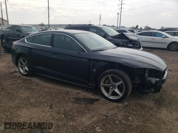 2018 Audi A5 Sportback Premium with VIN WAUDNCF55JA014752, listed as a Copart auction lot 62065494 with 48,801 mi miles and Salvage Title. Bid and sale history available at carsss.com. Image 4.