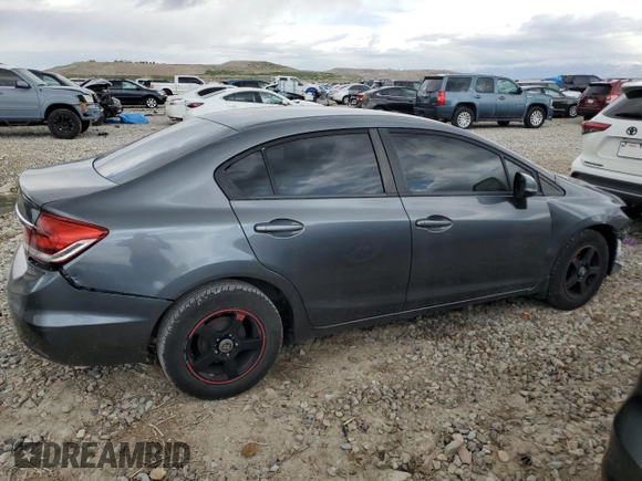 2013 Honda Civic LX with VIN 19XFB2F55DE228267, listed as a Copart auction lot 49819905 with 161,563 mi miles and Salvage Title. Bid and sale history available at DreamBid. Image 3.