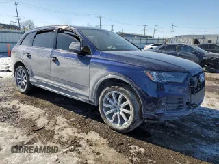 2023 Audi Q7 Premium Plus with VIN WA1LCBF71PD030402, listed as a Copart auction lot 46232265 with 24,295 mi miles and Salvage title. Bid and sale history available at DreamBid. Image 4.