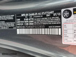 2014 Mercedes-Benz SL-Class SL 550 with VIN WDDJK7DA5EF022855, listed as a Copart auction lot 49136375 with 48,022 mi miles and Salvage Title. Bid and sale history available at carsss.com. Image 13.
