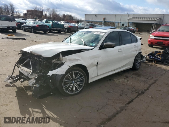 2020 BMW 3 Series M340i xDrive with VIN WBA5U9C04LFH21305, listed as a Copart auction lot 87074524 with 113,784 mi miles and Salvage Title. Bid and sale history available at DreamBid. Image 1.