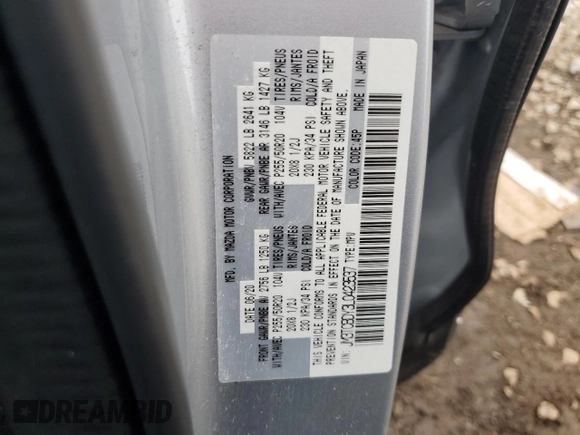 2020 Mazda CX-9 Grand Touring with VIN JM3TCBDY3L0423537, listed as a Copart auction lot 50835085 with 68,428 mi miles and Salvage title. Bid and sale history available at DreamBid. Image 13.