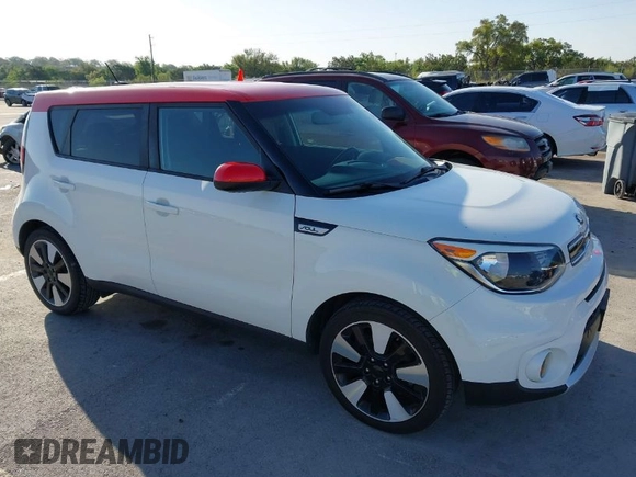 2017 Kia Soul + with VIN KNDJP3A54H7443184, listed as a IAAI auction lot 41994163 with 163,655 mi miles. Bid and sale history available at carsss.com. Image 1.