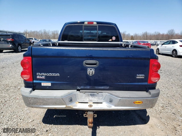 2005 Dodge Dakota SLT with VIN 1D7HW48N05S181997, listed as a Copart auction lot 50633275 with 127,002 mi miles and Salvage Title. Bid and sale history available at carsss.com. Image 6.