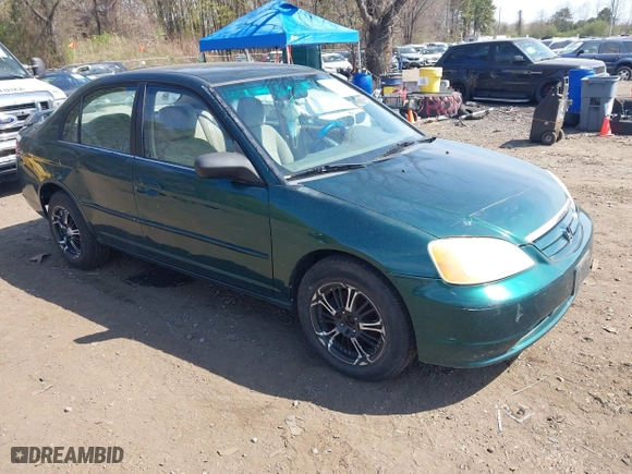 2002 Honda Civic LX with VIN 1HGES16552L011961, listed as a IAAI auction lot 42107230 with 172,787 mi miles. Bid and sale history available at carsss.com. Image 1.