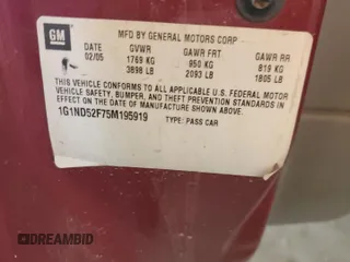 2005 Chevrolet Classic with VIN 1G1ND52F75M195919, listed as a Copart auction lot 85590824 with 202,182 mi miles and Salvage Title. Bid and sale history available at carsss.com. Image 14.