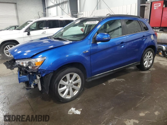 2015 Mitsubishi Outlander Sport 2.4 GT with VIN 4A4AR4AW9FE033894, listed as a Copart auction lot 87880505 with 73,760 mi miles and Salvage Title. Bid and sale history available at carsss.com. Image 1.