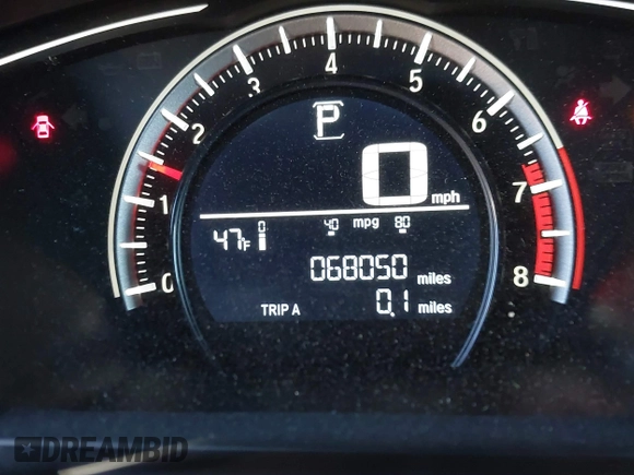 2017 Honda Civic LX with VIN 19XFC2F52HE069033, listed as a IAAI auction lot 41866390 with 68,050 mi miles and . Bid and sale history available at DreamBid. Image 16.