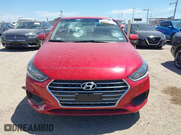 2022 Hyundai Accent SE with VIN 3KPC24A6XNE183245, listed as a IAAI auction lot 42216371 with 20,599 mi miles and . Bid and sale history available at DreamBid. Image 12.