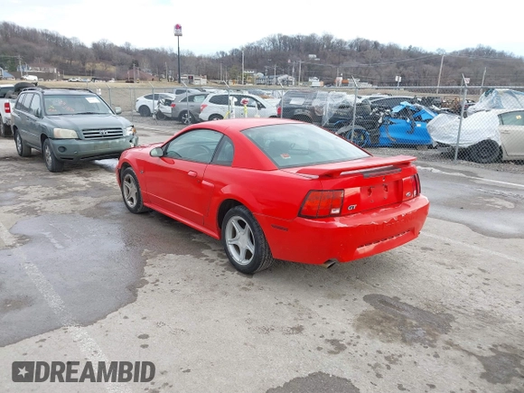 2001 Ford Mustang GT Deluxe with VIN 1FAFP42X71F205746, listed as a IAAI auction lot 41665046 with 1 mi miles. Bid and sale history available at carsss.com. Image 3.