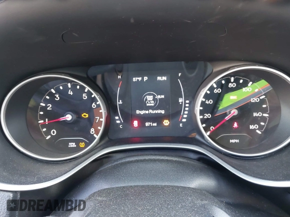 2020 Jeep Compass Latitude with VIN 3C4NJDBB8LT132715, listed as a IAAI auction lot 41756399 with 971 mi miles and . Bid and sale history available at carsss.com. Image 7.