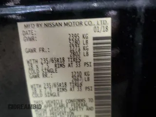 2018 Nissan Murano Platinum with VIN 5N1AZ2MH8JN121428, listed as a Copart auction lot 53608795 with 62,397 mi miles and Salvage Title. Bid and sale history available at carsss.com. Image 14.