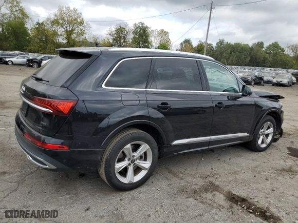 2021 Audi Q7 Premium with VIN WA1AJAF7XMD026559, listed as a Copart auction lot 74048224 with 59,648 mi miles and Salvage Title. Bid and sale history available at carsss.com. Image 3.