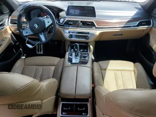 2021 BMW 7 Series 740i with VIN WBA7T2C06MCF88813, listed as a Copart auction lot 49589555 with 60,802 mi miles and Salvage title. Bid and sale history available at DreamBid. Image 8.