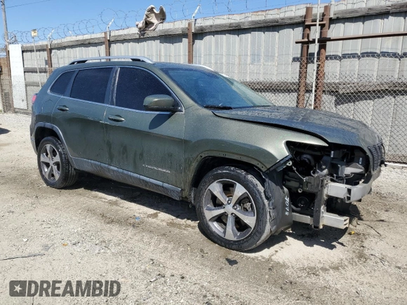 2019 Jeep Cherokee Limited with VIN 1C4PJLDB5KD357078, listed as a Copart auction lot 52715155 with 107,912 mi miles and Salvage title. Bid and sale history available at DreamBid. Image 4.