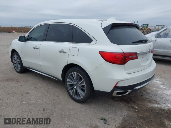 2017 Acura MDX w/Technology Pkg with VIN 5FRYD4H55HB022084, listed as a IAAI auction lot 41585958 with 57,458 mi miles. Bid and sale history available at carsss.com. Image 3.