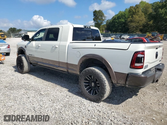 2021 Ram 2500 Longhorn with VIN 3C6UR5PL4MG520294, listed as a Copart auction lot 74426784 with 19,282 mi miles and Salvage title. Bid and sale history available at DreamBid. Image 2.