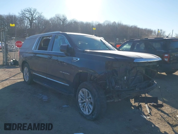 2023 GMC Yukon XL SLT z VIN 1GKS2GKT9PR208083, wystawiony jako IAAI lot #41285870 z przebiegiem 69 901 mil mil oraz . Historia ofert i sprzedaży dostępna na DreamBid. Obrazek 1.