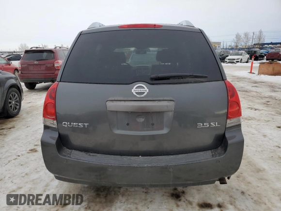 2007 Nissan Quest S with VIN 5N1BV28UX7N111516, listed as a Copart auction lot 83789084 with 369,266 mi miles and Clean Title. Bid and sale history available at carsss.com. Image 6.