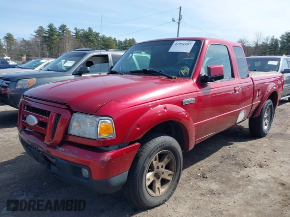 2007 Ford Ranger XLT with VIN 1FTZR45EX7PA19746, listed as a IAAI auction lot 41951107 with 271,541 mi miles. Bid and sale history available at carsss.com. Image 2.