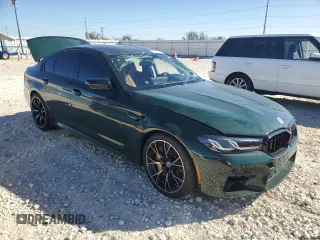 2023 BMW M5 with VIN WBS83CH02PCM33496, listed as a Copart auction lot 85286394 with 0 mi miles and Salvage Title. Bid and sale history available at carsss.com. Image 4.