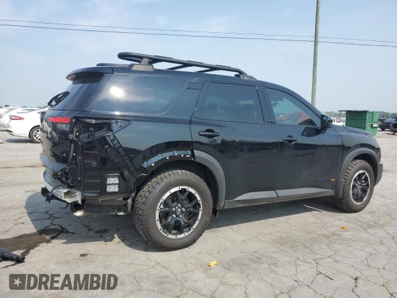 2024 Nissan Pathfinder Rock Creek with VIN 5N1DR3BD6RC274142, listed as a Copart auction lot 59990055 with 9,921 mi miles and Salvage title. Bid and sale history available at DreamBid. Image 3.