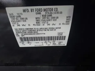 2014 Ford Explorer with VIN 1FM5K8B83EGB31774, listed as a IAAI auction lot 41540918 with 209,218 mi miles and . Bid and sale history available at carsss.com. Image 9.