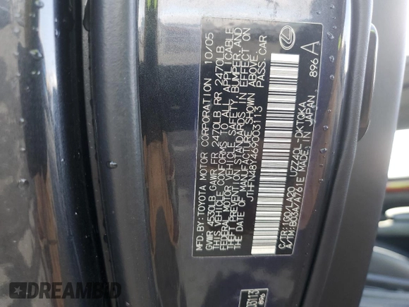 2006 Lexus SC 430 with VIN JTHFN48Y469003113, listed as a Copart auction lot 49112775 with 59,639 mi miles and Salvage title. Bid and sale history available at DreamBid. Image 12.