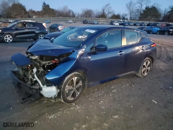 2020 Nissan LEAF SV with VIN 1N4AZ1CP0LC306682, listed as a Copart auction lot 42993415 with 31,367 mi miles and Salvage Title. Bid and sale history available at carsss.com. Image 1.