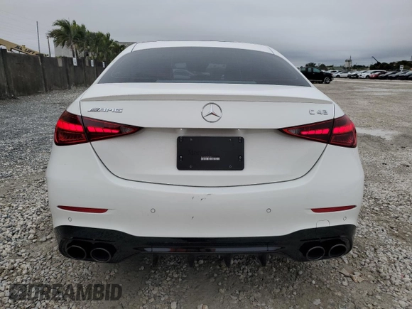 2024 Mercedes-Benz C 43 AMG z VIN W1KAF8HB8RR228611, wystawiony jako Copart lot #42020315 z przebiegiem 1 161 mil mil oraz Szkoda całkowita • Salvage title. Historia ofert i sprzedaży dostępna na DreamBid. Obrazek 6.