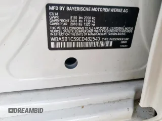 2014 BMW 5 Series 535i z VIN WBA5B1C59ED482543, wystawiony jako Copart lot #53393975 z przebiegiem 123 837 mil mil oraz Czysty tytuł • Clean title. Historia ofert i sprzedaży dostępna na DreamBid. Obrazek 12.
