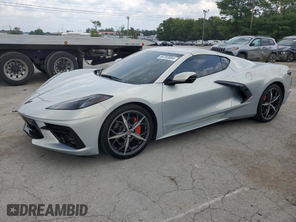 2021 Chevrolet Corvette 2LT with VIN 1G1YB2D46M5122224, listed as a Copart auction lot 64782884 with 48,018 mi miles and Salvage Title. Bid and sale history available at carsss.com. Image 1.