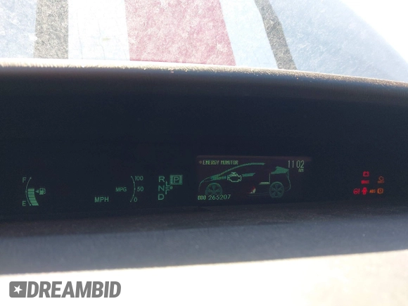 2011 Toyota Prius I with VIN JTDKN3DU5B0249082, listed as a IAAI auction lot 41975588 with 265,207 mi miles. Bid and sale history available at carsss.com. Image 7.