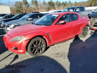 2004 Mazda RX-8 with VIN JM1FE173240116713, listed as a Copart auction lot 87615985 with 118,093 mi miles and Salvage Title. Bid and sale history available at carsss.com. Image 1.