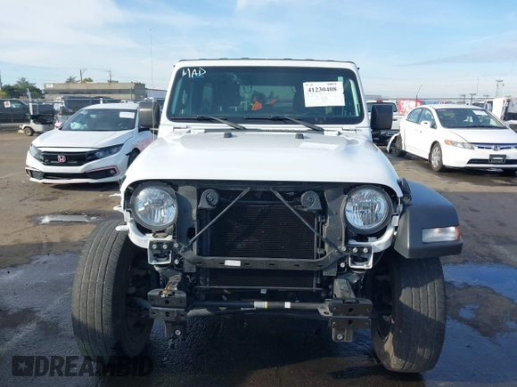 2022 Jeep Wrangler Unlimited Sport S with VIN 1C4HJXDN9NW154922, listed as a IAAI auction lot 41230408 with 35,187 mi miles. Bid and sale history available at carsss.com. Image 6.