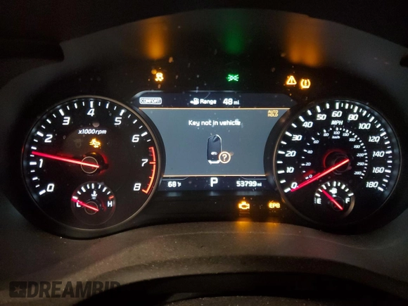 2021 Kia Stinger GT2 with VIN KNAE55LC2M6089564, listed as a Copart auction lot 51606475 with 53,799 mi miles and Salvage Title. Bid and sale history available at carsss.com. Image 9.