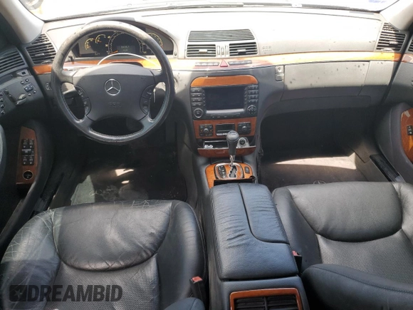 2006 Mercedes-Benz S 430 with VIN WDBNG70J56A473445, listed as a Copart auction lot 57299425 with 145,553 mi miles and Salvage title. Bid and sale history available at DreamBid. Image 8.