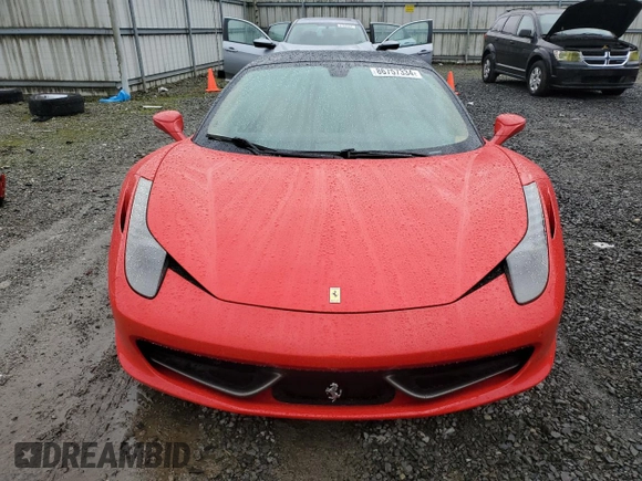 2011 Ferrari 458 Italia z VIN ZFF67NFA5B0176534, wystawiony jako Copart lot #86757334 z przebiegiem Nie podano mil oraz Szkoda całkowita • Salvage title. Historia ofert i sprzedaży dostępna na DreamBid. Obrazek 5.
