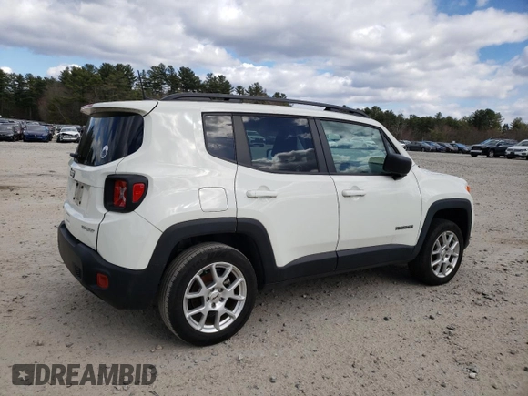 2022 Jeep Renegade Sport with VIN ZACNJDA19NPN67792, listed as a Copart auction lot 43924905 with 28,652 mi miles and Salvage title. Bid and sale history available at DreamBid. Image 3.