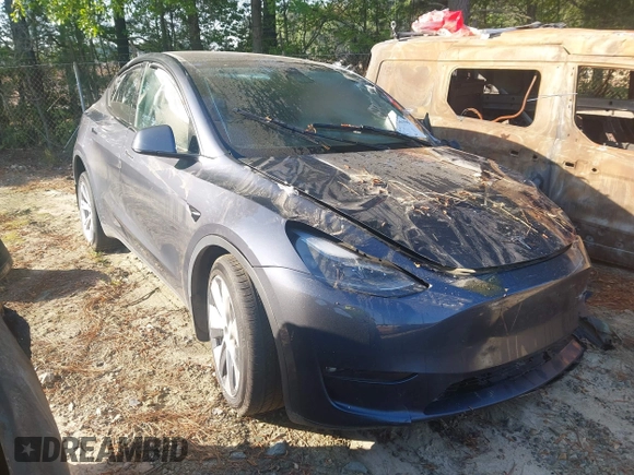 2023 Tesla Model Y Long Range with VIN 7SAYGDEE1PF647841, listed as a IAAI auction lot 41156390 with 33,473 mi miles. Bid and sale history available at carsss.com. Image 1.