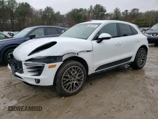 2016 Porsche Macan S with VIN WP1AB2A55GLB51556, listed as a Copart auction lot 50081985 with 53,555 mi miles and Salvage Title. Bid and sale history available at DreamBid. Image 1.