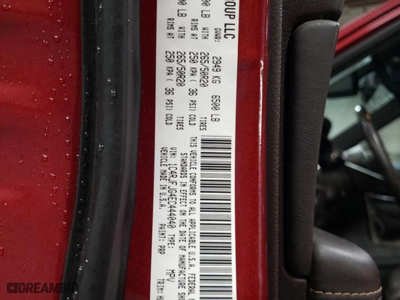2014 Jeep Grand Cherokee Summit with VIN 1C4RJFJG4EC444040, listed as a Copart auction lot 46813565 with 236,655 mi miles and Salvage Title. Bid and sale history available at carsss.com. Image 12.