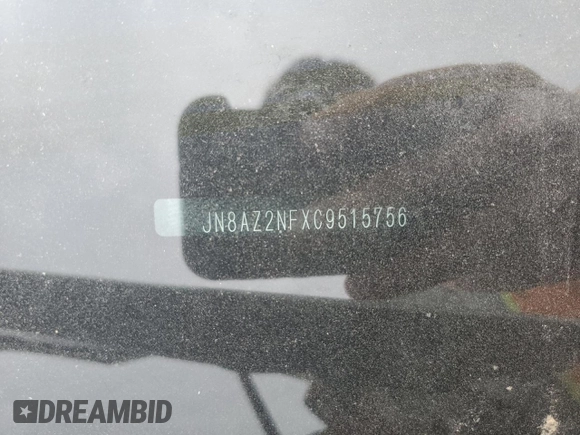 2012 Infiniti QX56 7-passenger with VIN JN8AZ2NFXC9515756, listed as a Copart auction lot 57978785 with Not provided miles and Salvage title. Bid and sale history available at DreamBid. Image 13.
