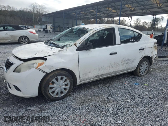 2012 Nissan Versa S with VIN 3N1CN7AP5CL878794, listed as a Copart auction lot 85910814 with 186,308 mi miles and Salvage Title. Bid and sale history available at carsss.com. Image 1.