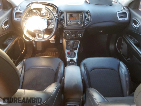 2017 Jeep Compass Latitude with VIN 3C4NJDBB4HT674613, listed as a Copart auction lot 46247355 with 124,299 mi miles and Salvage Title. Bid and sale history available at carsss.com. Image 8.