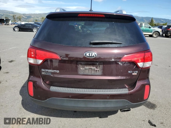 2014 Kia Sorento EX with VIN 5XYKUDA72EG466725, listed as a Copart auction lot 45900105 with 121,980 mi miles and Salvage Title. Bid and sale history available at carsss.com. Image 6.