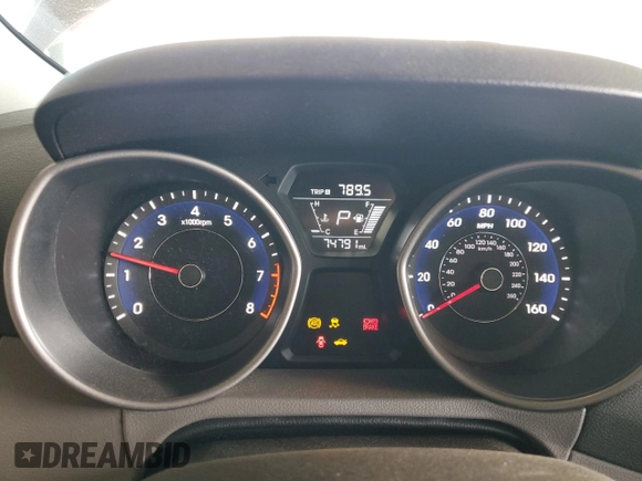2014 Hyundai Elantra SE with VIN 5NPDH4AE7EH502722, listed as a Copart auction lot 61761715 with 74,791 mi miles and Salvage title. Bid and sale history available at DreamBid. Image 9.