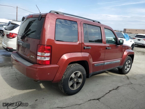 2008 Jeep Liberty Sport with VIN 1J8GN28KX8W278326, listed as a Copart auction lot 47118645 with 153,585 mi miles and Salvage Title. Bid and sale history available at carsss.com. Image 3.